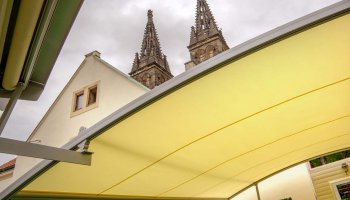 Nová pergola v restauraci na Vyšehradě